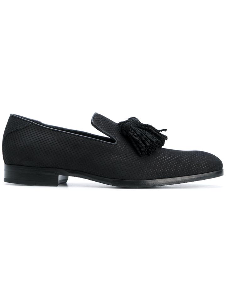 Jimmy Choo Foxley Tasseled Slippers - Black