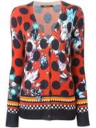 Roberto Cavalli Floral And Dot Print Cardigan