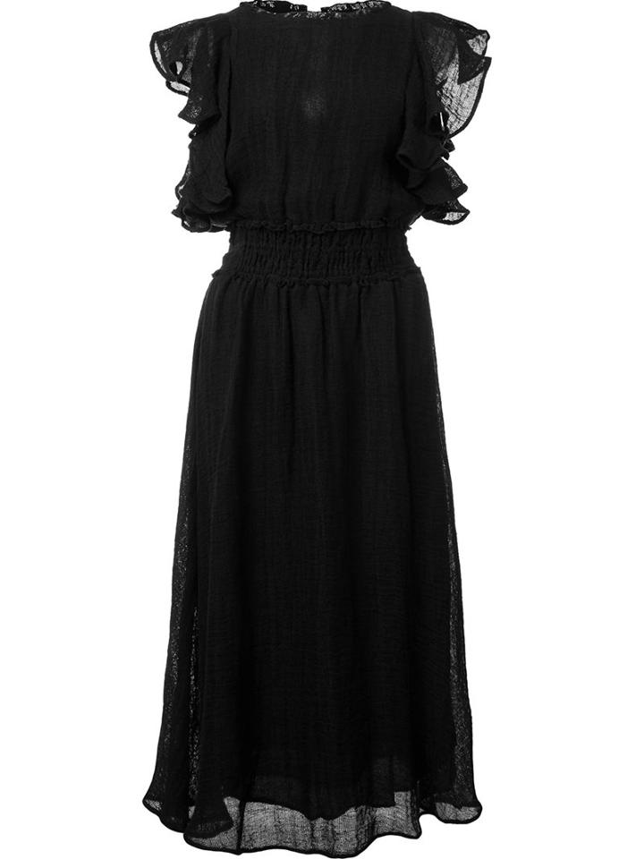 Apiece Apart 'san Gabriel' Dress, Women's, Size: 2, Black, Rayon/linen/flax/nylon