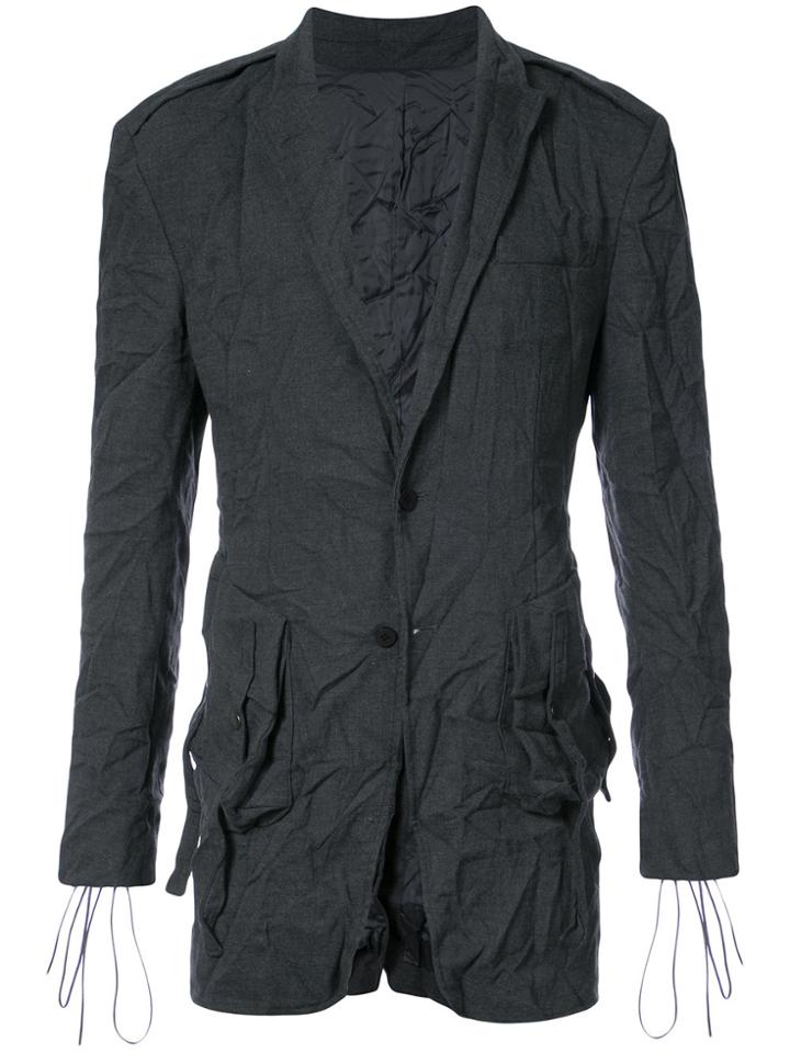 D.gnak Textured Blazer - Grey