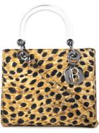 Christian Dior Vintage Leopard Pattern Lady Dior Tote - Brown