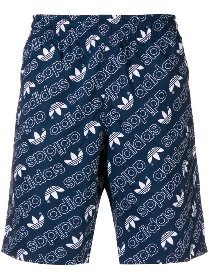 Adidas Monogram Track Shorts - Blue