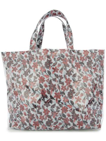 Clane Floral Print Tote - Red