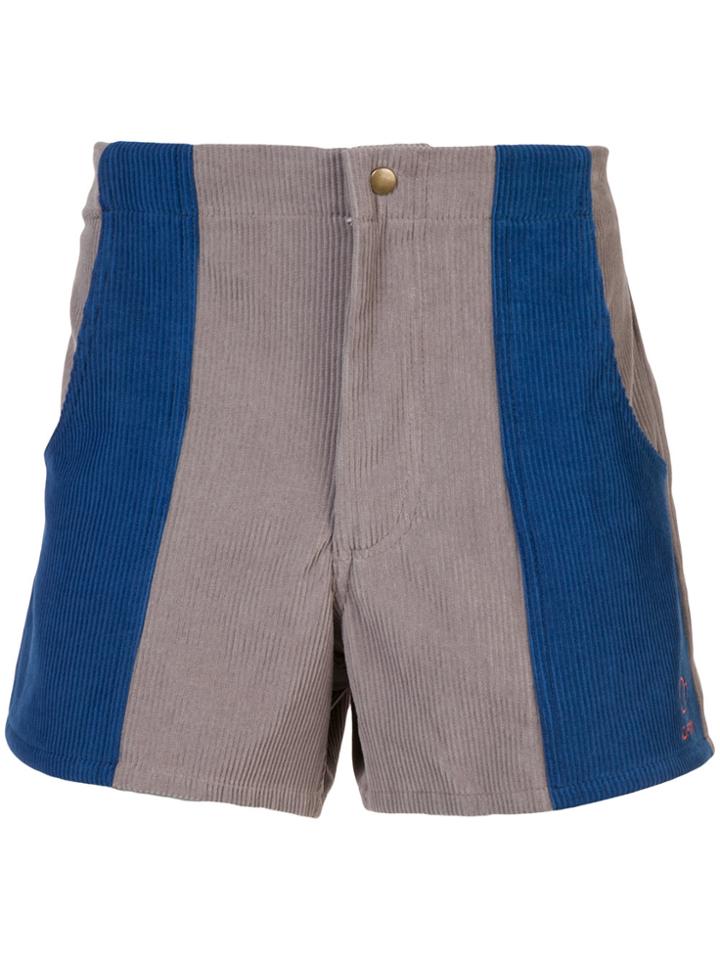 Adaptation Colour Block Ribbed Shorts - Grey