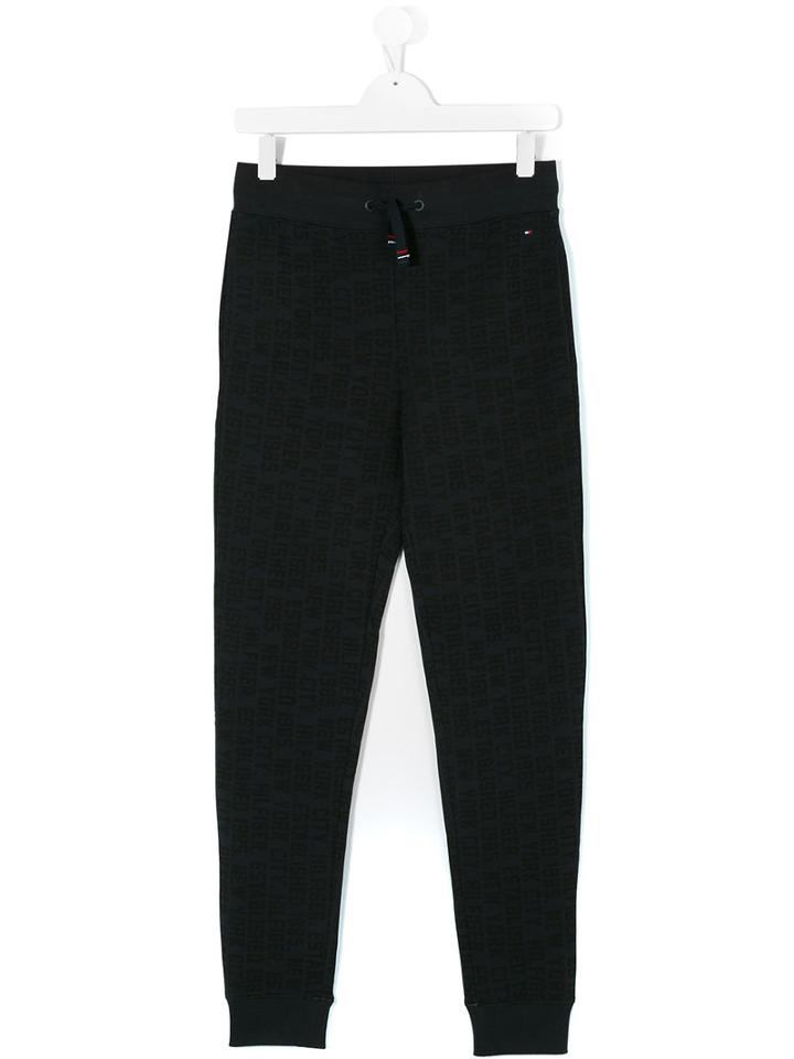Tommy Hilfiger Junior - Printed Jogging Pants - Kids - Cotton/spandex/elastane/modal - 16 Yrs, Blue