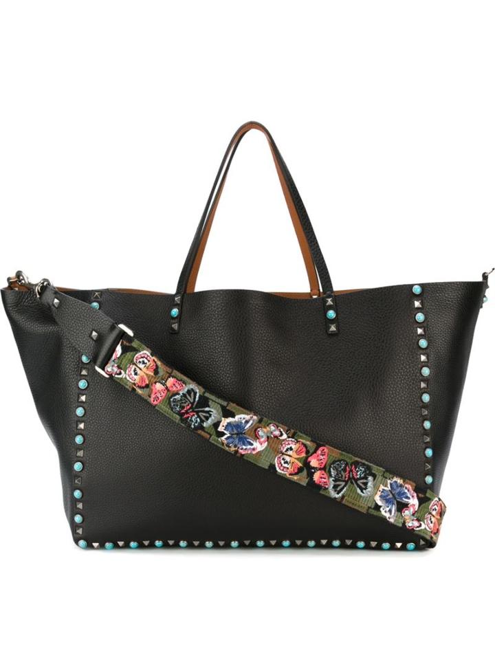 Valentino 'rockstud Rolling' Reversible Trapeze Tote