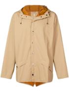Rains Buttoned Hooded Coat - Neutrals