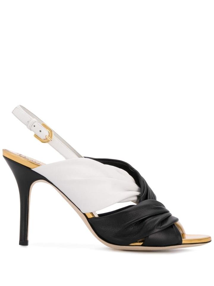 Emilio Pucci Crossover Strappy Sandals - Black