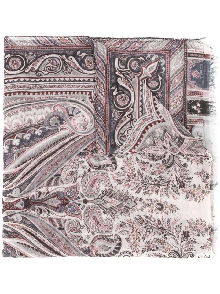 Etro Paisley Pattern Scarf - Neutrals