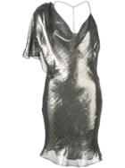 Cushnie Metallic Asymmetric Dress - Gold