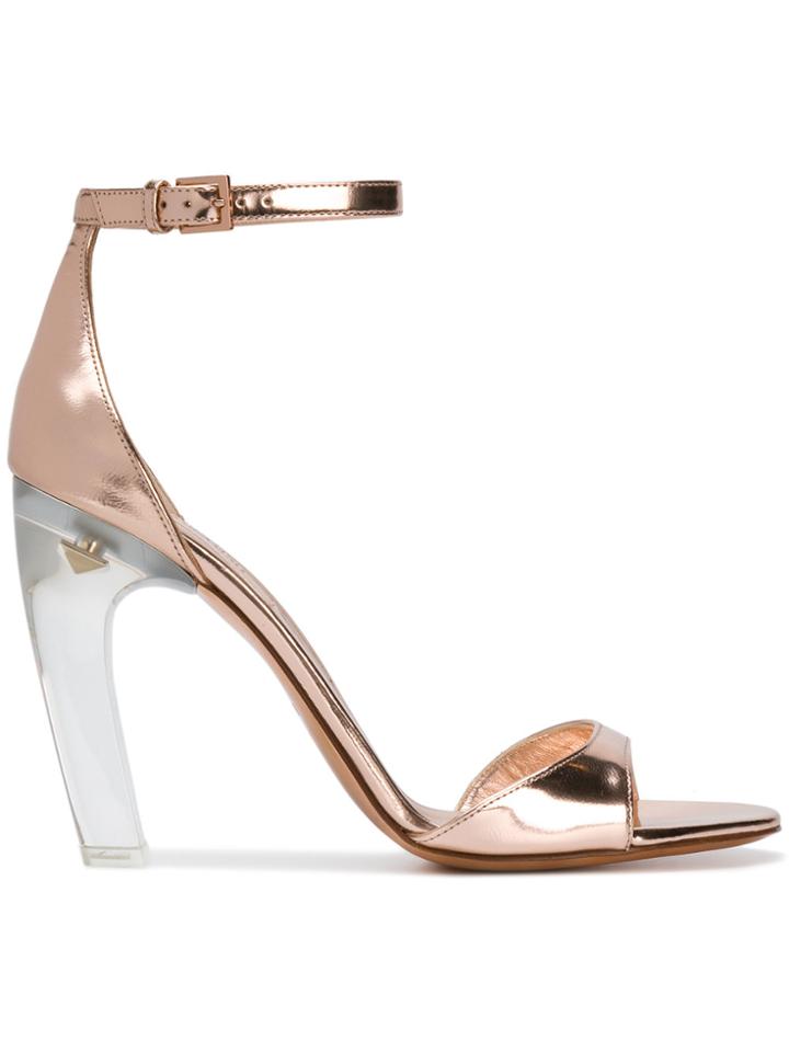 Valentino Curved Heel Sandals - Pink & Purple