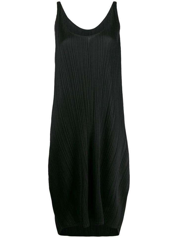 Pleats Please By Issey Miyake Scoop Neck Dress - Black