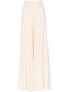 Johanna Ortiz Queen Of Orchids Jacquard Print High-waisted Wide Leg