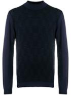 Giorgio Armani Mock Neck Sweater - Blue