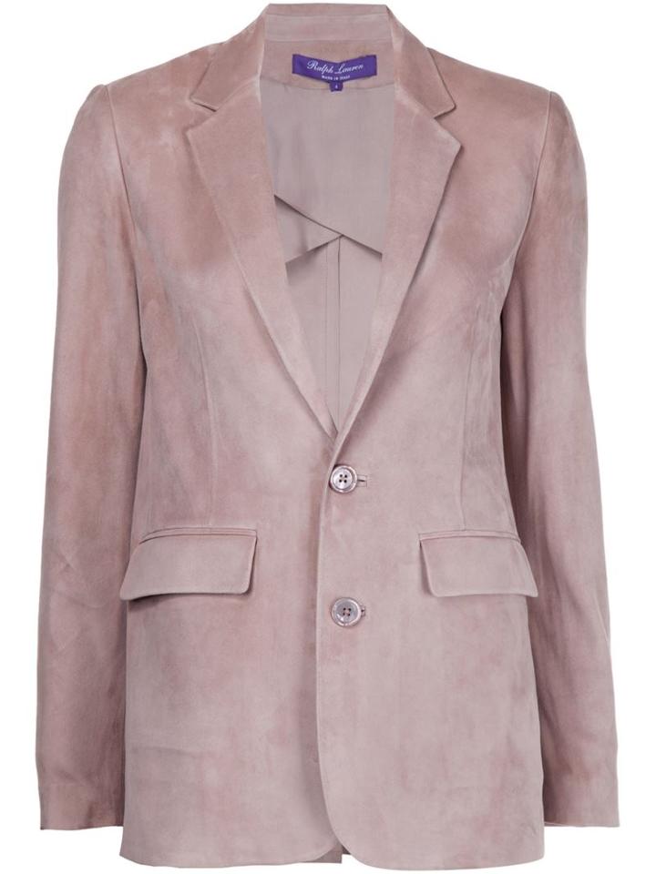 Ralph Lauren Black Suede Blazer, Women's, Size: 8, Pink/purple, Acetate/lamb Skin