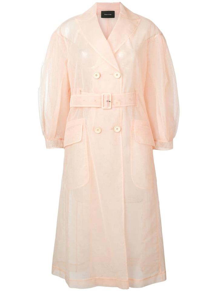 Simone Rocha Tulle Trench Dress - Neutrals