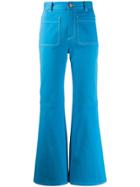 See By Chloé Flared Panel Jeans - Blue