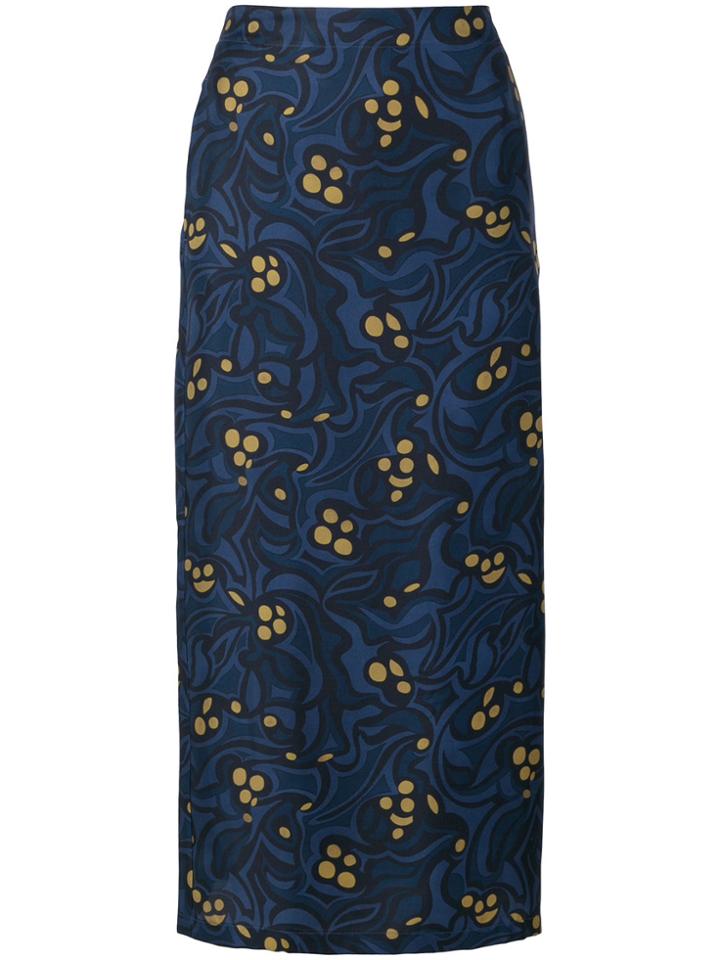 's Max Mara Printed Midi Skirt - Blue