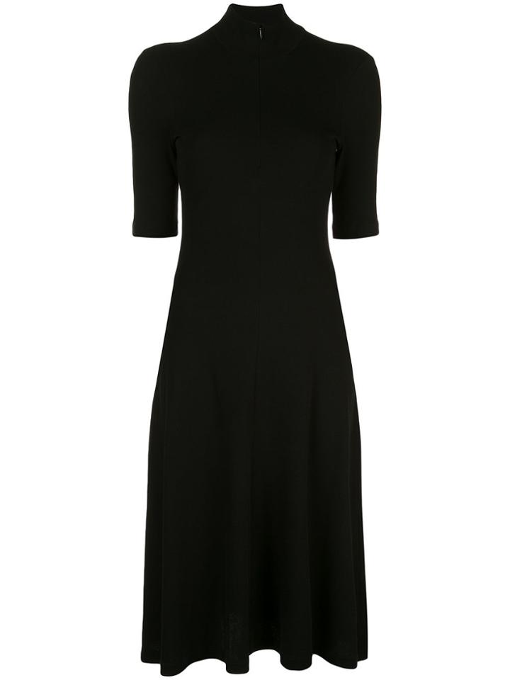 Rosetta Getty Zipped Turtleneck Dress - Black