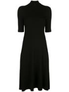 Rosetta Getty Zipped Turtleneck Dress - Black
