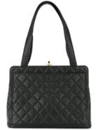 Chanel Pre-owned Quilted Cc Logos Shoulder Bag - Black