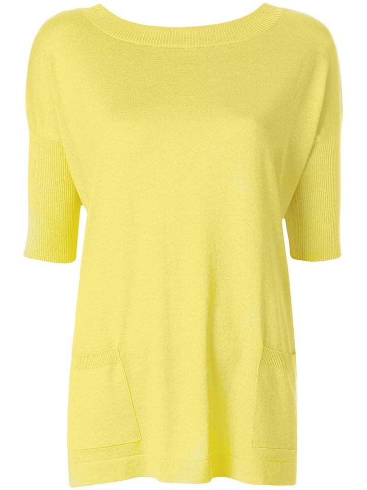 Snobby Sheep Long Line Knitted Top - Yellow