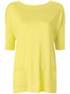 Snobby Sheep Long Line Knitted Top - Yellow