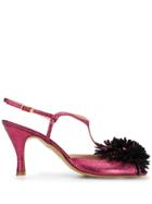 Lenora Samba Pompom Sandals - Pink