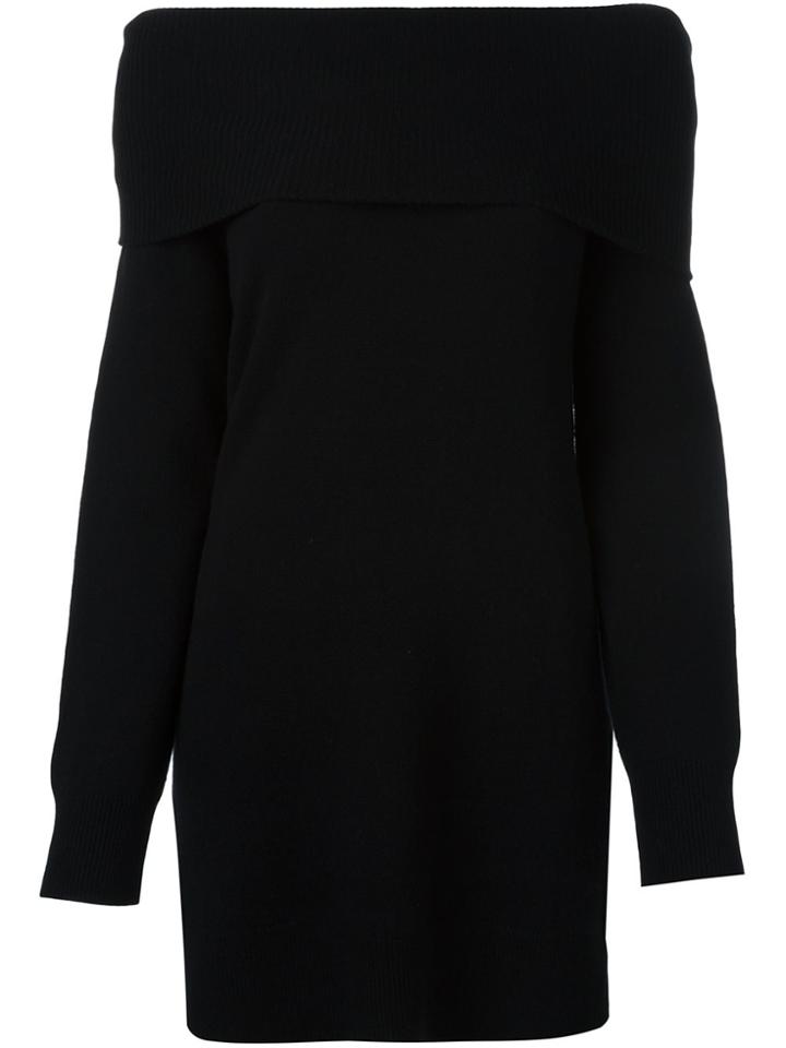 T By Alexander Wang Off-shoulder Knit Dress - Black