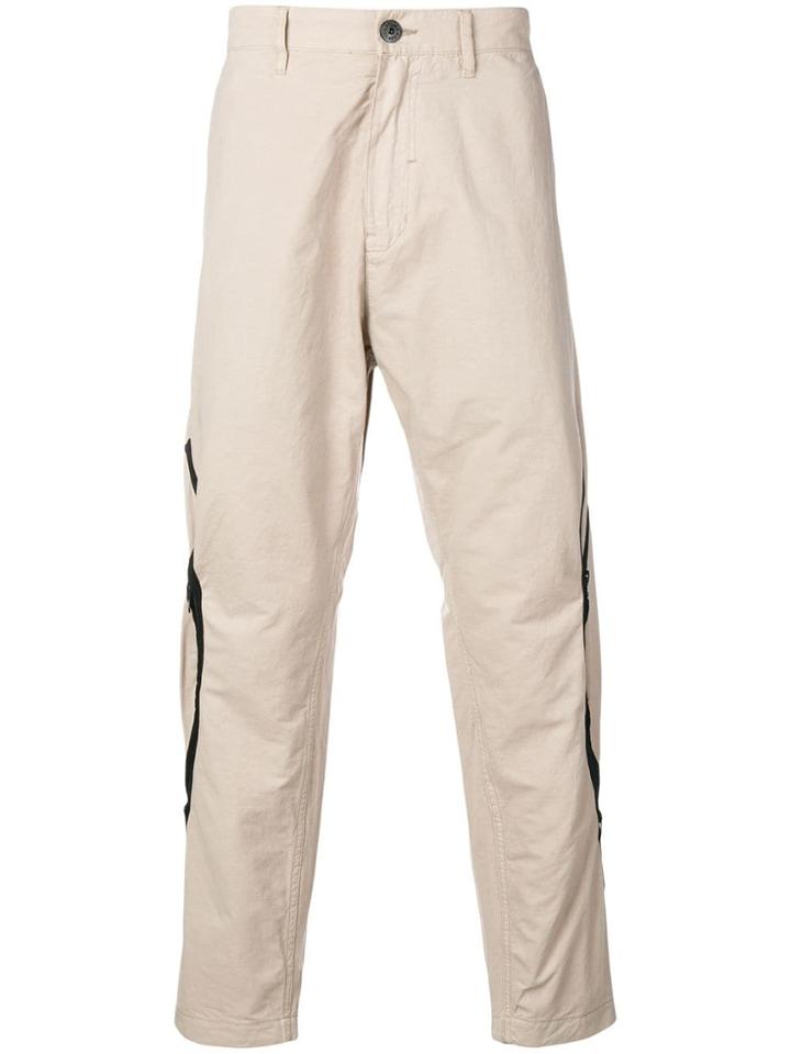 Stone Island Shadow Project Beige Lightweight Zip Trousers - Neutrals