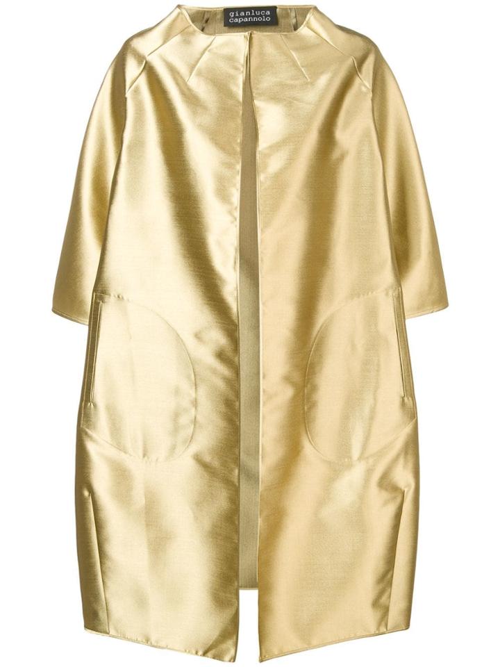 Gianluca Capannolo Metallic Coat - Gold
