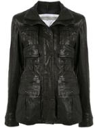 Chanel Pre-owned Sports Line Leather Military Jacket - Black