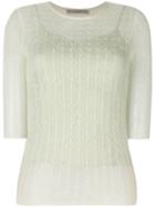 Ermanno Scervino Cable Knit Top - Green