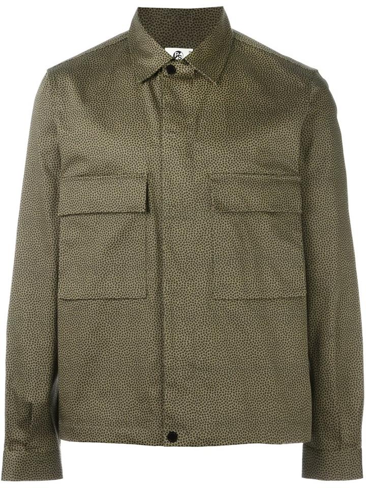Ps By Paul Smith Micro Print Shirt Jacket