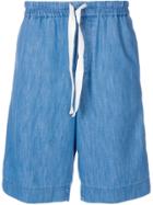 Gucci Web Trim Denim Shorts - Blue