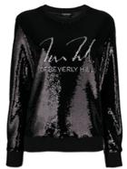 Tom Ford Sequinned Slogan Sweatshirt - Black
