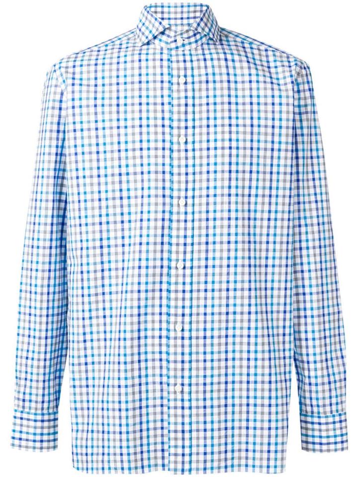 Borrelli Vichy Print Shirt - White