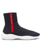 Prada High-top Sock Sneakers - Black