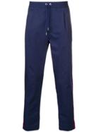 Moncler Stripe Tapered Track Pants - Blue