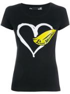 Love Moschino Contrast Heart T-shirt - Black