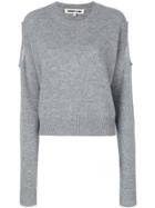 Mcq Alexander Mcqueen Cut-out Shoulder Jumper - Grey