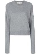 Mcq Alexander Mcqueen Cut-out Shoulder Jumper - Grey