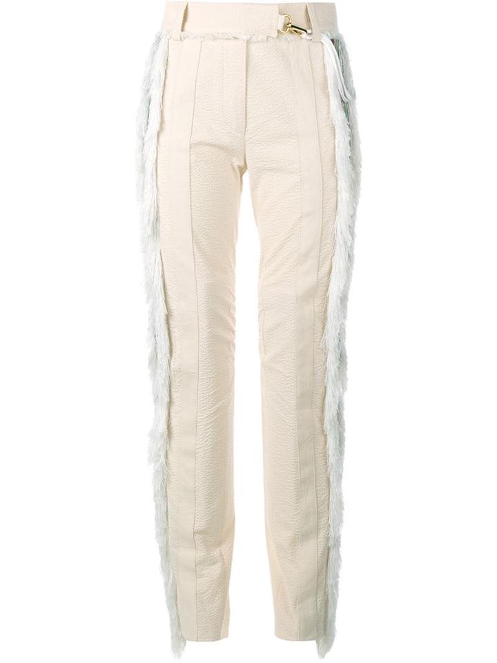 Paco Rabanne Fringed Seersucker Trousers