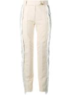 Paco Rabanne Fringed Seersucker Trousers