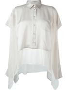 Maison Margiela Sheer Layered Shirt, Women's, Size: 42, Nude/neutrals, Silk