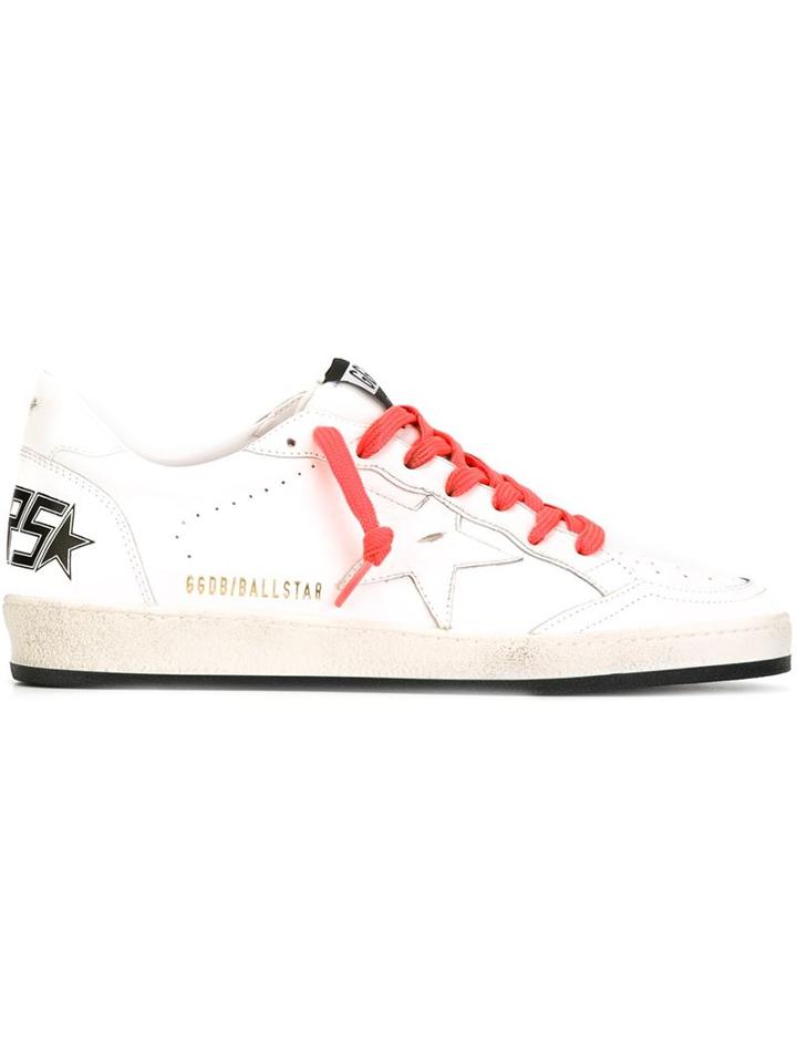 Golden Goose Deluxe Brand Ball Star Sneakers, Men's, Size: 42, White, Calf Leather/leather/rubber