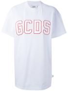 Gcds - Contrast Logo T-shirt - Women - Cotton - Xs, White, Cotton