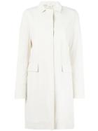 Herno Flap Pocket Coat, Women's, Size: 44, White, Cotton/polyethylene/acetate/polyester
