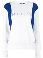 Haus By Ggdb - Numbers Print Sweatshirt - Women - Cotton - S, White, Cotton