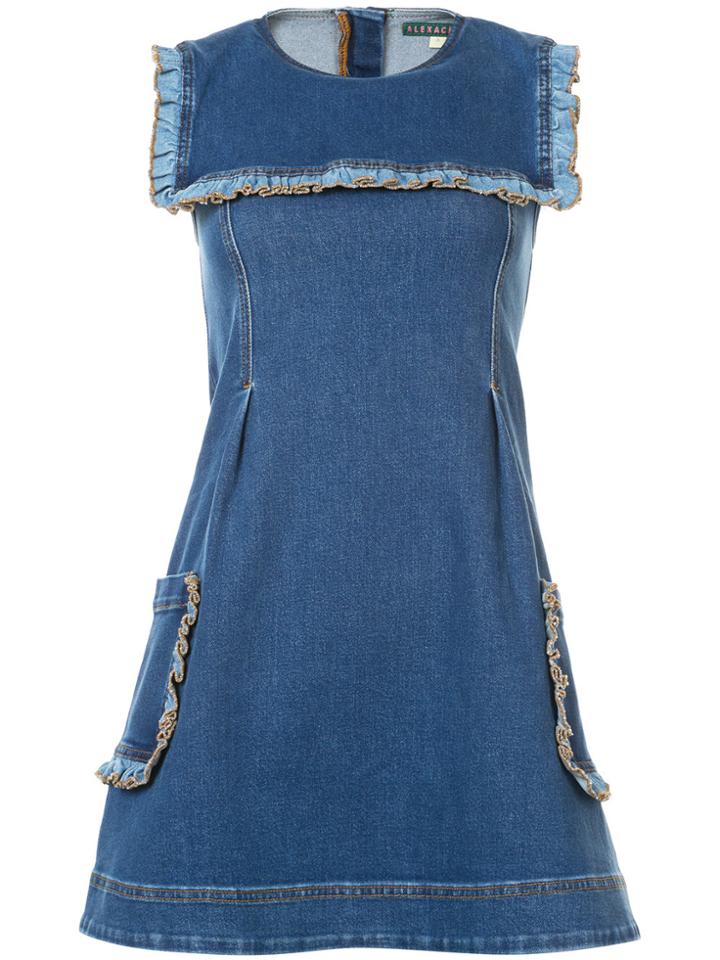 Alexa Chung Sleeveless Denim Dress - Blue